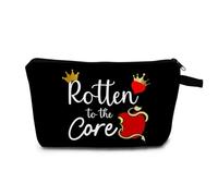 MoCaliduccious Descendants Makeup Cosmetic Bag Descendants Fans Gift Rotten to the Core Zipper Pouch Descendants Fans Gift Rotten To The Core Storage Toiletry Bag Evil Queen Fans Villain Lover Gift,