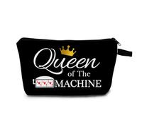 MoCaliduccious Funny Gifts for Bingo Lovers Player Gifts Makeup Bag Bingo Queen for Gambler Player Casino Cosmetic Bag Gambling Presents for Women Game Themed Gifts Lucky Travel Toiletry Pouch, BINGO