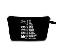 MoCaliduccious Jesus is Makeup Bag for Women Travel Cosmetic Organizer Bag Teacher Appreciation Gifts Small Zipper Toiletry Bag, hzw0609