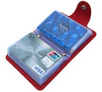 Mocasor Credit Card Holders for Women Men Bank Card Case (Red)