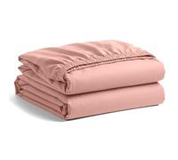 Mocassi 1800 Ultra Soft Bulk Pack of 2 Bottom Fitted Sheets, Premium Hotel Quality Microfiber - Wrinkle and Fade Resistant 2 Pack Fitted Sheets- 16 Inch Deep Pocket, Full, Dusty Rose