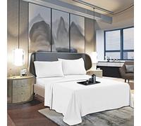 Mocassi California King Flat Sheet - Hotel Luxury 1800 Premier Cooling Bedding Sheet - Softest Sheets - Wrinkle, Fade, Stain Resistant - 1 Single Top Flat Sheet, Cali King, White