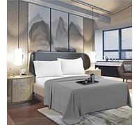 Mocassi Full Flat Sheet - Hotel Luxury 1800 Premier Cooling Bedding Sheet - Softest Sheets - Wrinkle, Fade, Stain Resistant - 1 Single Top Flat Sheet, Full, Gray
