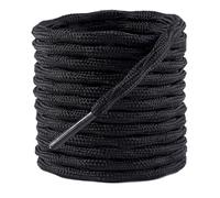 MOCATH 2 Pair Round Wave Shape Shoelaces Non Slip Boot Laces Heavy Duty Climbing Hiking Shoe Laces Sneakers Shoestrings, Black, 55"(140cm）
