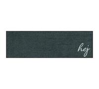 MOCAVI Hej Floor Mat Floor Mat with Edge Washable Outside and Indoor Anthracite 30 x 100 cm Hej Shoe Rug Long Narrow Shoes Take Off Decorative Entrance Area Indoor Outdoor Mat Front Door Boot Mat