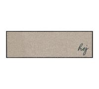 MOCAVI Hej Scandi Mat Floor Mat with Edge 30 x 100 cm Washable Beige Shoe Rug Long Narrow Shoes Take Off Decorative Entrance Area Indoor Outdoor Mat Front Door Boot Mat
