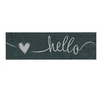 MOCAVI Shoe Parking Rug 30 x 100 cm Washable Hello Heart Mat Front Door Boot Mat