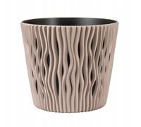 (Mocca, 13cm) Indoor Plant Pots with Insert Plastic Flowerpot Small Large