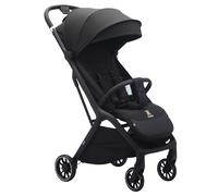 MOCCA Baby Compact Lightweight Stroller Pushchair for Toddlers from Birth to 22 kg, Extra-Large Hood, 5 Point Harness, Easy Assembly, One Hand Gravity Fold, Adjustable Calf Support (Black)