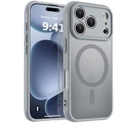 MOCCA Magnetic for iPhone 17 Pro Max Case, (Compatible with Magsafe) (16FT Military Grade Protection) Full Camera Protection Anti-Fingerprint Slim Translucent Matte Phone Cover 6.9",Titanium Gray