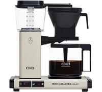 Moccamaster KBG Select Filter Coffee Machine, Handmade in the Netherlands, Retro Design, 1.25 Litres, Off-White - 53805