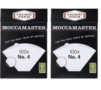 Moccamaster No.4 Paper Filters (100 Filters) - White (Pack of 2)