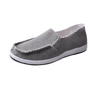 Moccasins Men's Breathable Trainers Non-Slip Sports Shoes Invisible Height Increased Trainers Low Shoes Non-Slip Fabric Shoes Jogging Shoes Unisex Walking Shoes, gray, 9.5 UK