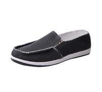 Moccasins Men's Breathable Trainers Non-Slip Sports Shoes Invisible Height Increased Trainers Low Shoes Non-Slip Fabric Shoes Jogging Shoes Unisex Walking Shoes, black, 9.5 UK