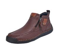 Moccasins Men's Trekking Shoes with Raisers, Slip-On Lightweight Jogging Shoes, Lightweight, Non-Slip, Breathable Jogging Shoes, Running, Workout, Breathable, Wine Red, 8 UK