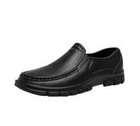 Moccasins Slippers Men's Slip-On Driving Shoes Lightweight Soft Loafers Flat Business Shoes Comfortable Men's Shoes Without Laces Casual Shoes for Dress Business Work Office Breathable, black, 9.5 UK