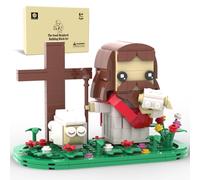 Mocellence Jesus Building Set, The Good Shepherd Little Jesus Figures with Sheep and Grassland Scenes, Easter for for Boys and Girls Ages 6 and Up