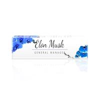 Mocessory Desk Name Plate Personalized, Acrylic Name Plate, Custom Name Plates for Office Gifts, Desk, Teacher, Employee Appreciation Gifts (Blue Orchid)