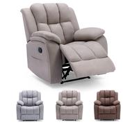(Mocha) Brookline Technology Fabric Manual Recliner Chair