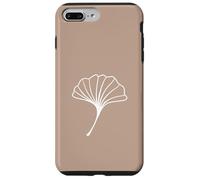 Mocha Brown Minimalistic Ginkgo Leaves Gingko Tree Zen Case for iPhone 7 Plus/8 Plus