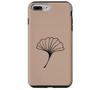 Mocha Brown Minimalistic Ginkgo Leaves Gingko Tree Zen Case for iPhone 7 Plus/8 Plus