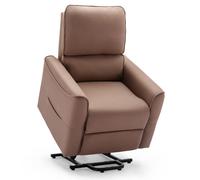 (Mocha) CLIFTON ELECTRIC FABRIC SINGLE MOTOR RISE RECLINER LIFT MOBILITY TILT CHAIR