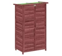 (mocha) vidaXL Garden Tool Shed Outdoor Tool Organiser Sentry Shed Solid Wood Pine