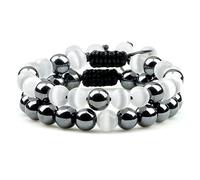 MOCHAMIK 2/3Pcs Set Natural Stone Beads Men Bracelet Multilayer A Y Onyx Beads Charm Punk Bracelet Bangles Women Jewelry Couples Gift 25