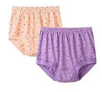 MOCHAMIK 2PCS 100% Cotton Underwear Plus Size Panties For Middle Seniors Elderly Women Loose Briefs Panty Daily Underpants