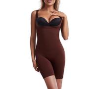 MOCHAMIK 2pcs Sculpt Power Series Open-Bust Mid-Thigh Bodysui Lightweight Body Shapewear For Women Seamless