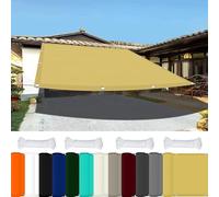 MOCHAMIK 3x6m Right Angle Shade Sail in Cream 98% UV Block Polyester Fabric for Outdoor Sun Shade in Garden Patio and Yard