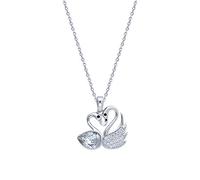 MOCHAMIK 925 Silver Swan Necklace Accessories Women'S Jewelry Sen Clavicle Chain Pendant Send Girlfriend Birthday