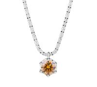 MOCHAMIK Accessories 2 Moissanite Necklace for Women Round Cut D Color Lab Created Diamond Pendant Necklaces Perfect Daily Wear Parties Wedding