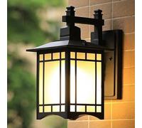 MOCHAMIK Aluminum Alloy Outdoor Wall Lamp with E27 Base Decorative Glass Wall Washer Lamp for Energy Saving Lighting in Gardens or Patios 1 Pack