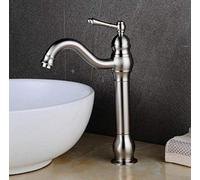 MOCHAMIK Antique Style Basin Faucet - Hot & Cold Copper Sink Faucet with Single Lever Control for Kitchen - Elegant Retro & Easy to Install