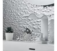 MOCHAMIK BiaoTeng Bathroom Waterfall Mixer Taps for Sink Hot and Cold Brass Single Handle Mixer Tap Bathroom White