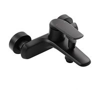MOCHAMIK Black Brass WallMounteBathtub Spout with Diverter Single Handle Hot & Cold Faucet Stylish Bath Filler Tap with Aerator for Contemporary Bathrooms