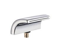 MOCHAMIK Brass Square Bathtub Faucet Triple Handle Shower Mixer with Waterfall Diverter Ceramic Cartridge Control Valve for Bath & Shower Head & Stylish
