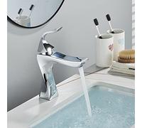 MOCHAMIK Bronze Bathroom Sink Faucet, Hot & Cold Water Mixer, Bridge Mounted Lavatory Tap, Stylish Basin Faucet for Kitchen & Bath, & Elegant