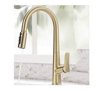MOCHAMIK Brushed Gold Kitchen Faucet 3Way Single Handle Mixer Tap for Hot Cold & Drinking Water Copper Single Hole 360° Swivel Kitchen Faucet