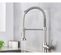 MOCHAMIK Brushed Kitchen Faucet Deck Mounted Mixer Tap 360 Rotation Stream Sprayer No Kitchen Sink Cold TapsBrushed Gold 2,Brushed a