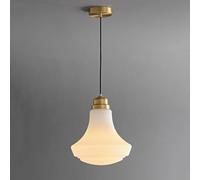 MOCHAMIK Chandelier Indoor Bauhaus Stripe Glass Ceiling Lamp Postmodern Art Light Brass Lighting Fixture, Striped Glass with Closed,