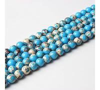 MOCHAMIK Charm Jewelry Natural Multicolor The Emperor Stone Loose Beads 4/6/8/10mm Bracelet Necklace (Color : A, Size 10mm 38beads)
