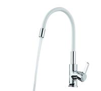 MOCHAMIK Colorful Kitchen Faucet Rotating Hot Cold Mixer with Flexible Hose (Black) - Perfect for Interior Decor