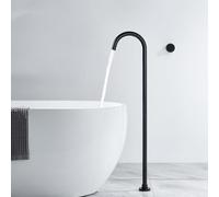 MOCHAMIK Concealed Bathroom Taps Floor Standing Single Hole Bath Mixer Tap Hot and Cold,Black