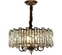 MOCHAMIK Contemporary Black Crystal Light Chandelier - Elegant Ceiling Fixture for Bedroom or Dining Room