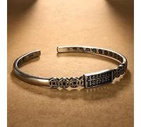 MOCHAMIK Cuff Bangle Chain Bracelets,925 Silver Bracelet Chinese Abacus Copper Coins Cuff Bangle Friendship Bracelet Ladies Silver Jewellery Birthday Gifts For Sisters Friend Mom