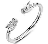 MOCHAMIK Cuff Bangle Chain Bracelets,925 Sterling Silver Bracelet Double Dragon'S Head Cuff Bangle Friendship Bracelet Ladies Silver Jewellery Birthday Gifts For Sisters Friend Couples Mom