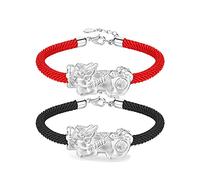 MOCHAMIK Cuff Bangle Chain Bracelets,925 Sterling Silver Bracelet Vintage Braided Rope Pi Xiu Bracelet Chinese Friendship Bracelet Sterling Silver Jewellery Gifts For Sisters Friend Couples Mom