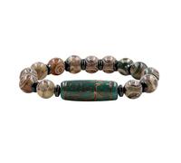MOCHAMIK Dzi Beads Tibetan Bracelet Feng shui Buddhist Meditation Amulet Nine Eyes Dzi Beaded Bracelets Good Luck Jewelry for Women Men YA5102